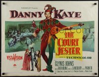 5w0458 COURT JESTER style B 1/2sh 1955 classic wacky Danny Kaye, Glynis Johns, Basil Rathbone!