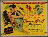 5w0459 COVER GIRL style B 1/2sh 1944 great images of sexiest Rita Hayworth romanced by Gene Kelly!