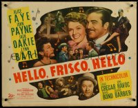 5w0478 HELLO, FRISCO, HELLO 1/2sh 1943 montage images of Alice Faye, Payne, Jack Oakie & Lynn Bari!