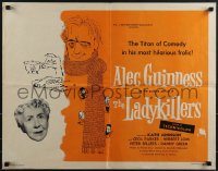 5w0490 LADYKILLERS 1/2sh 1956 art of Alec Guinness & gangsters + Katie Johnson, Ealing classic!