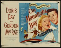 5w0510 ON MOONLIGHT BAY 1/2sh 1951 great image of singing Doris Day & Gordon MacRae on sailboat!