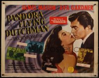 5w0513 PANDORA & THE FLYING DUTCHMAN style A 1/2sh 1951 romantic c/u of James Mason & Ava Gardner!