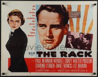 5w0519 RACK style B 1/2sh 1956 Paul Newman & sexy Anne Francis, written by Rod Serling, ultra rare!