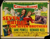 5w0521 SEVEN BRIDES FOR SEVEN BROTHERS style A 1/2sh 1954 Jane Powell & Howard Keel, rare!