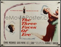 5w0540 THREE FACES OF EVE 1/2sh 1957 David Wayne, Joanne Woodward has multiple personalities!