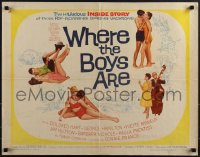 5w0554 WHERE THE BOYS ARE style B 1/2sh 1961 sexy Connie Francis, Hart, Yvette Mimieux & Prentiss!