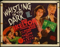 5w0555 WHISTLING IN THE DARK 1/2sh 1941 art of wacky Red Skelton & pretty Ann Rutherford!