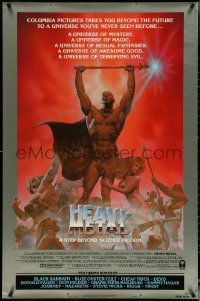 5w0794 HEAVY METAL style B int'l 1sh 1981 classic musical animation, wild Richard Corben fantasy art!