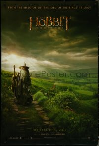 5w0801 HOBBIT: AN UNEXPECTED JOURNEY teaser DS 1sh 2012 cool image of Ian McKellen as Gandalf!