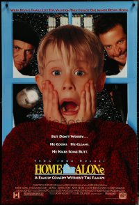 5w0802 HOME ALONE DS 1sh 1990 wacky Macaulay Culkin applying aftershave in bathroom, Pesci, Stern!