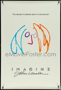 5w0806 IMAGINE teaser 1sh 1988 classic self portrait artwork by former Beatle John Lennon!