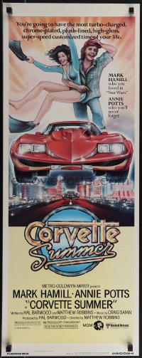 5w0574 CORVETTE SUMMER insert 1978 Mark Hamill & sexy Annie Potts on bizarre 'custom' Corvette!