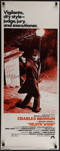 5w0576 DEATH WISH insert 1974 vigilante Charles Bronson is the judge, jury & executioner!