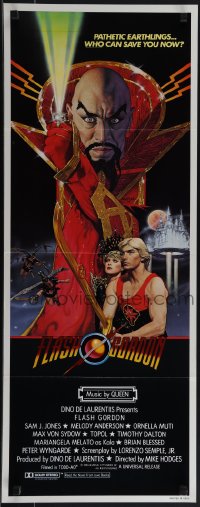 5w0581 FLASH GORDON int'l insert 1980 Amsel art of Sam Jones, Melody Anderson & Max Von Sydow!