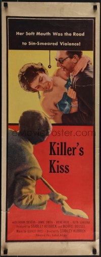 5w0589 KILLER'S KISS insert 1955 early Stanley Kubrick noir set in New York's Clip Joint Jungle!