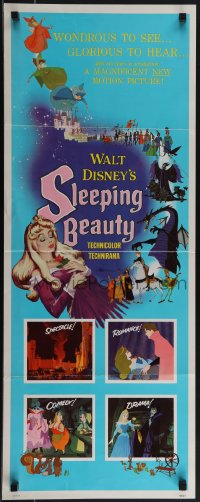 5w0604 SLEEPING BEAUTY insert 1959 Walt Disney cartoon fairy tale fantasy classic!