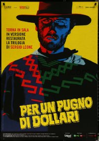 5w0103 FISTFUL OF DOLLARS Italian 1sh R2014 Sergio Leone, Michelangelo Papuzza art of Clint Eastwood