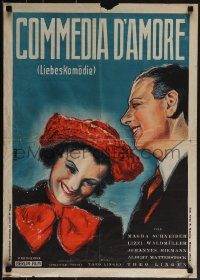 5w0256 LIEBESKOMEDIE Italian 20x28 1943 Magda Schneider & famous composer fall in love, ultra rare!