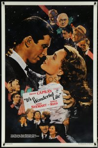 5w0825 IT'S A WONDERFUL LIFE Kilian 1sh R1990 James Stewart, Donna Reed, Lionel Barrymore, Dudash art!