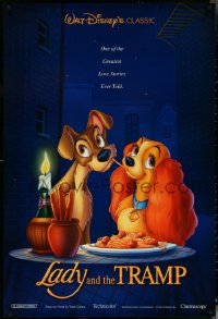 5w0843 LADY & THE TRAMP DS 1sh R1997 Walt Disney romantic canine dog classic cartoon!