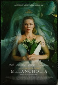 5w0888 MELANCHOLIA DS 1sh 2011 Lars von Trier directed, cool image of Kirsten Dunst in water!