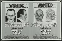 5w0897 MONSTER SQUAD advance 1sh 1987 wacky wanted poster mugshot images of Dracula & the Mummy!