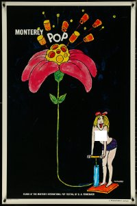 5w0898 MONTEREY POP 1sh R1978 D.A. Pennebaker, rock & roll, great sexy Tomi Ungerer art!