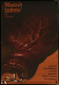 5w0144 INVINGATORUL Polish 26x38 1982 great Wieslaw Walkuski art of boxing glove in shadow!