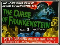 5w0136 CURSE OF FRANKENSTEIN 30x40 English REPRO poster 2007 artwork from the original British quad!