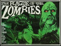 5w0140 PLAGUE OF THE ZOMBIES 30x40 English REPRO poster 2007 artwork from the original British quad!