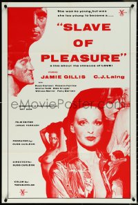 5w1001 SLAVE OF PLEASURE 24x36 1sh 1978 Jamie Gillis, violence of LOVE, ultra rare photo style!