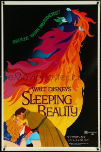 5w1002 SLEEPING BEAUTY 1sh R1979 Disney cartoon classic, great image of the three fairy godmothers!