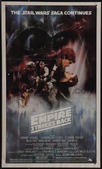 5w0231 EMPIRE STRIKES BACK Topps poster 1981 George Lucas sci-fi classic, GWTW art by Roger Kastel!