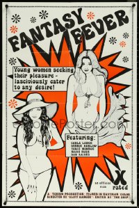 5w0197 FANTASY FEVER 23x35 special poster 1970s Debbie Harlow, young women seeking pleasure!