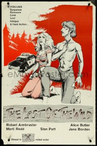 5w0205 LAST OF THE WILD 23x35 special poster 1975 love, lust, intrigue & hard action, ultra rare!