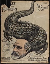 5w0303 MUSEE DES HORREURS #13 20x26 French special poster 1900 anti-Dreyfusard, Lenepveu, ultra rare!