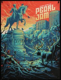 5w0340 PEARL JAM 2-sided 18x24 music poster 2018 art by Dan Mumford, Boston, Show edition!