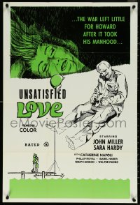 5w0211 UNSATISFIED LOVE 23x35 special poster 1973 Vietnam war left little for Howard, ultra rare!