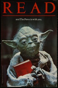 5w0213 YODA 22x34 special poster 1983 American Library Association says Read: The Force is with you!