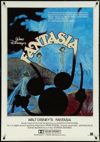 5w0175 FANTASIA Swedish R1980 Mickey from Sorcerer's Apprentice & more, different and ultra rare!