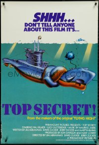 5w1041 TOP SECRET int'l 1sh 1984 Val Kilmer in Zucker Bros. James Bond spy spoof, different sub!