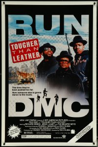 5w1042 TOUGHER THAN LEATHER 1sh 1988 great image of Run DMC, Darryl McDaniels, Jam Master Jay!