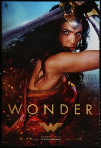 5w1075 WONDER WOMAN teaser DS 1sh 2017 sexiest Gal Gadot in title role/Diana Prince, Wonder!