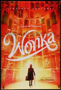 5w1078 WONKA teaser DS 1sh 2023 Timothee Chalamet in title role, discover how Willy became... Wonka!