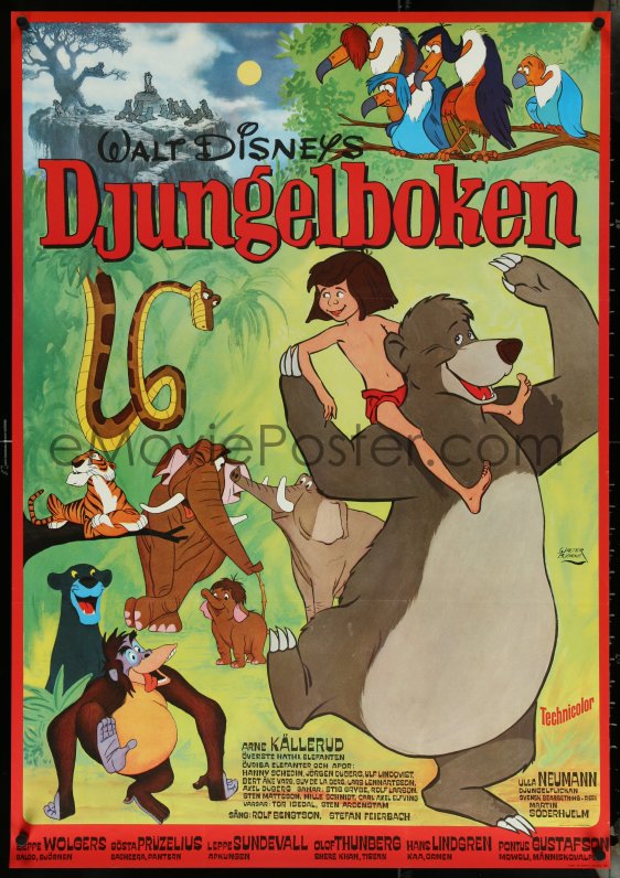 eMoviePoster.com: 5w0178 JUNGLE BOOK Swedish 1968 Walt Disney