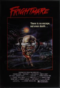 5x0923 LOT OF 8 UNFOLDED SINGLE-SIDED 27X40 FRIGHTMARE ONE-SHEETS 1983 great skull horror art!