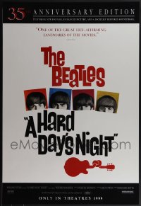 5x1006 LOT OF 5 UNFOLDED SINGLE-SIDED 27X40 HARD DAY'S NIGHT R99 ADVANCE ONE-SHEETS R1999 Beatles!