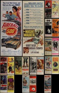 5x0451 LOT OF 21 UNFOLDED 1960S INSERTS 1960s great images from a variety of different movies!