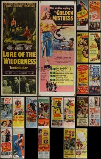 5x0452 LOT OF 21 FORMERLY FOLDED INSERTS 1950s great images from a variety of different movies!