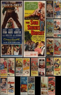 5x0434 LOT OF 27 FORMERLY FOLDED INSERTS 1950s great images from a variety of different movies!